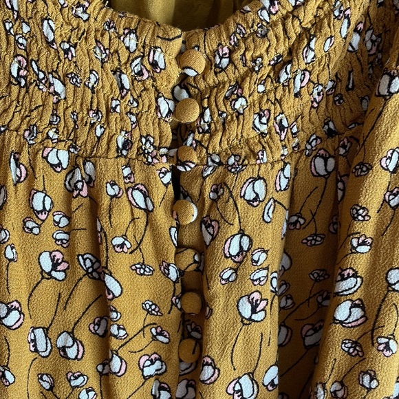 FREE PEOPLE fall colored  print cutout back dress with POCKETS! - Picture 6 of 11